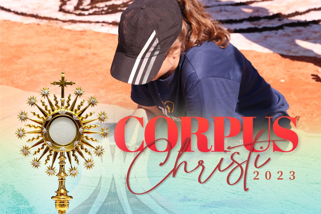 Grupos, movimentos, serviços e jovens da Arquidiocese montam tapete de Corpus Christi na Esplanada Grupos, movimentos, serviços e jovens da Arquidiocese montam tapete de Corpus Christi na Esplanada