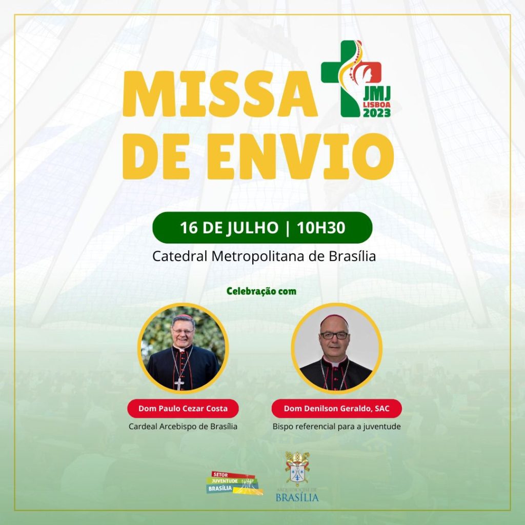 Em Missa na Catedral, jovens de Brasília serão enviados para a JMJ 2023